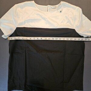 Liz Claibourne Black White Blouse